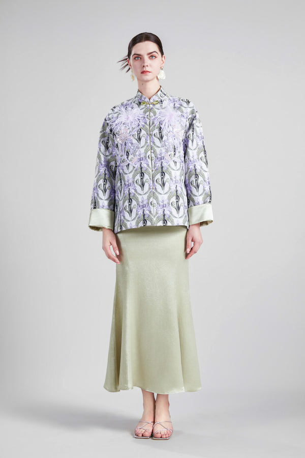 REVERSIBLE CUFF JACKET SIX PANEL FISHTAIL SKIRT