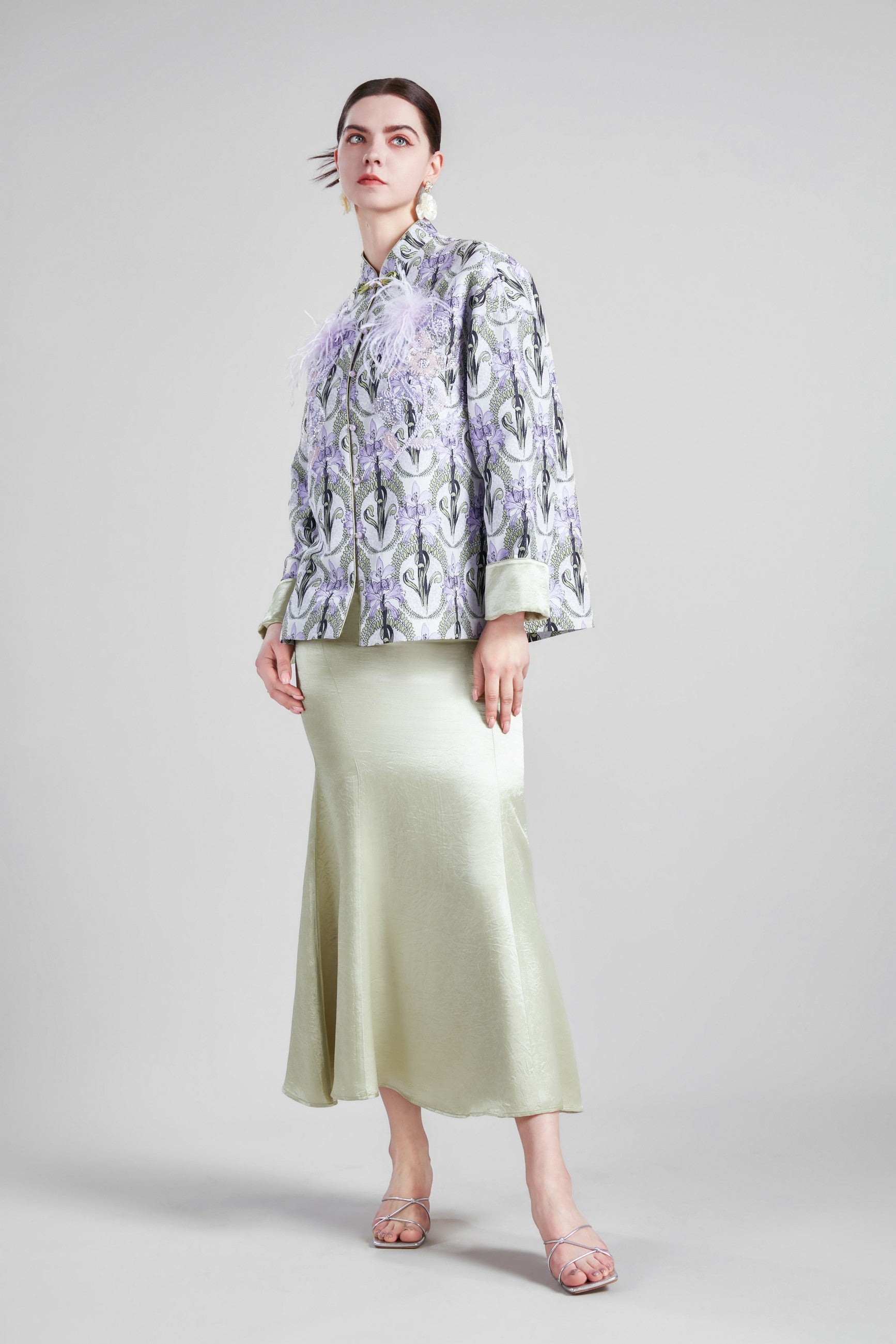 REVERSIBLE CUFF JACKET SIX PANEL FISHTAIL SKIRT