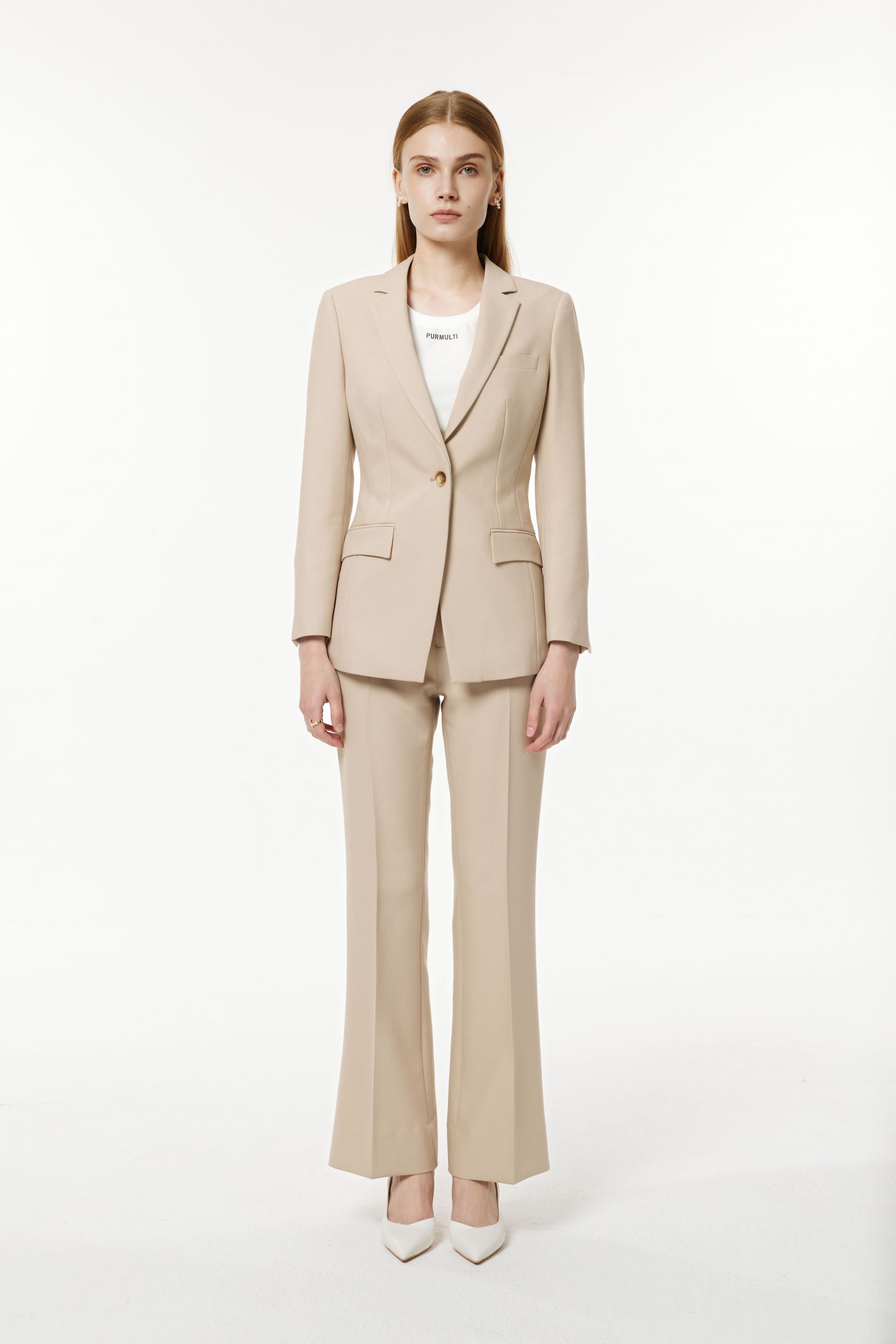 PM CAMEL COLORED BLAZER PANTS