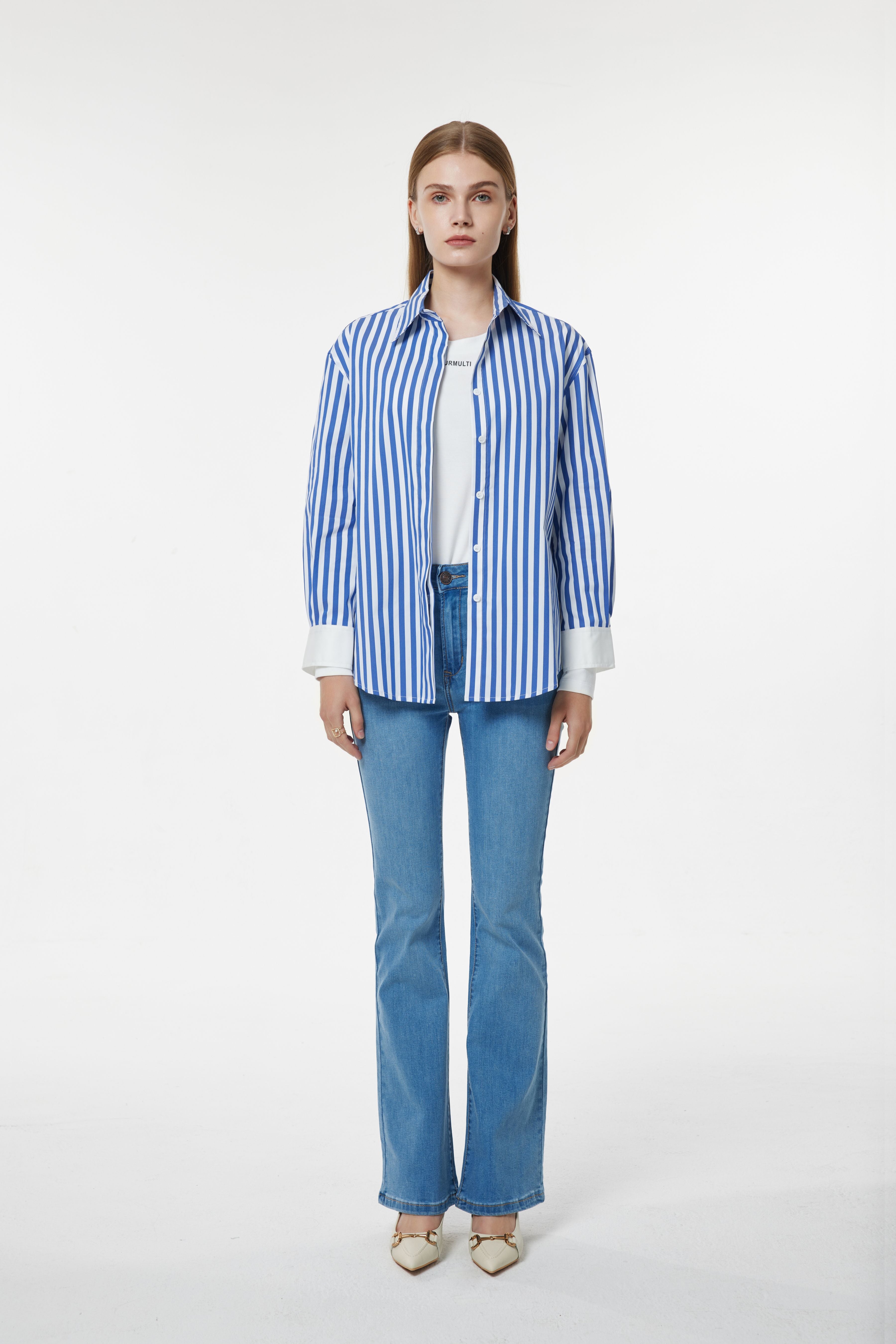 PM SKY BLUE STRIPED SHIRT