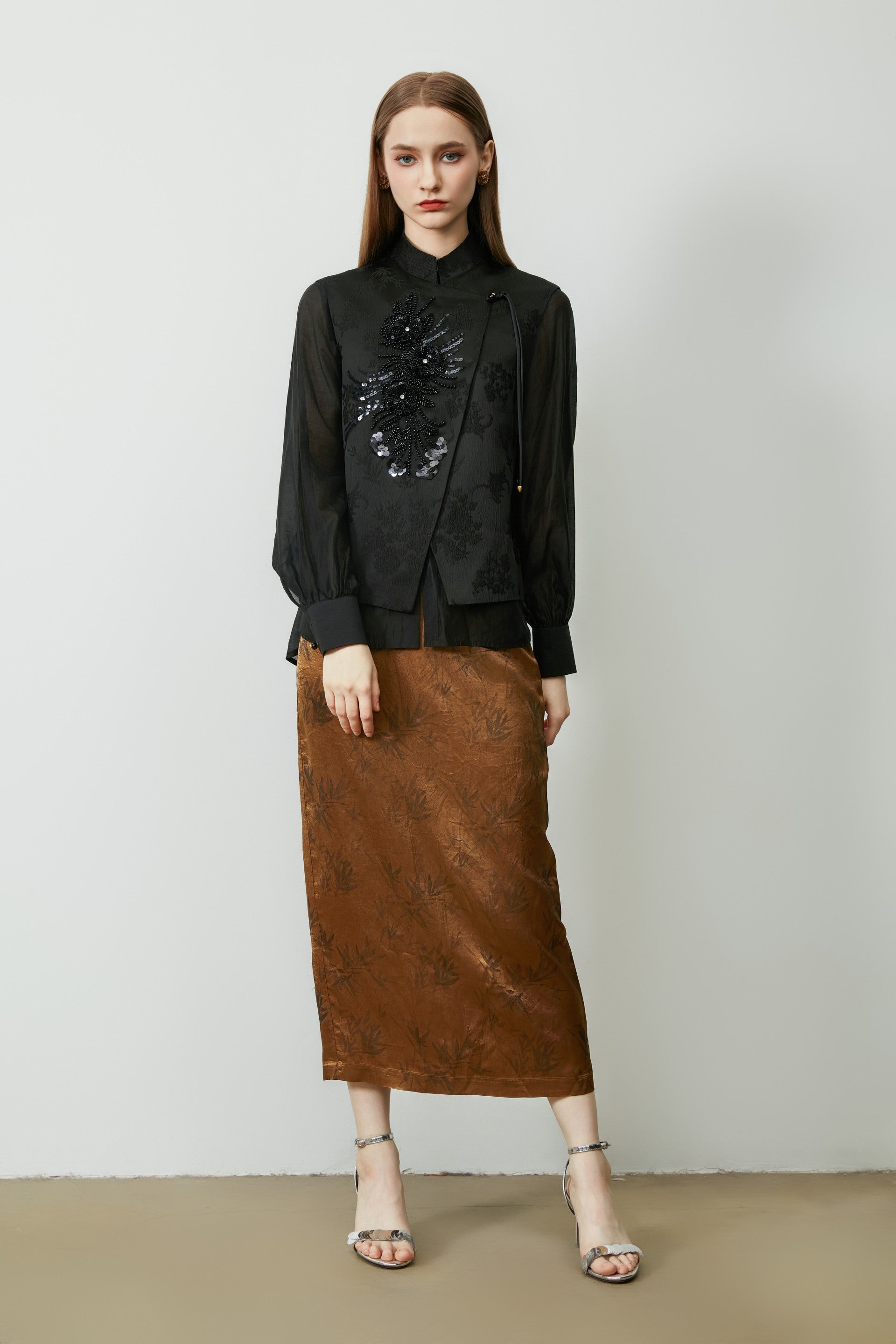 SHIRT SILKY HALF SKIRT