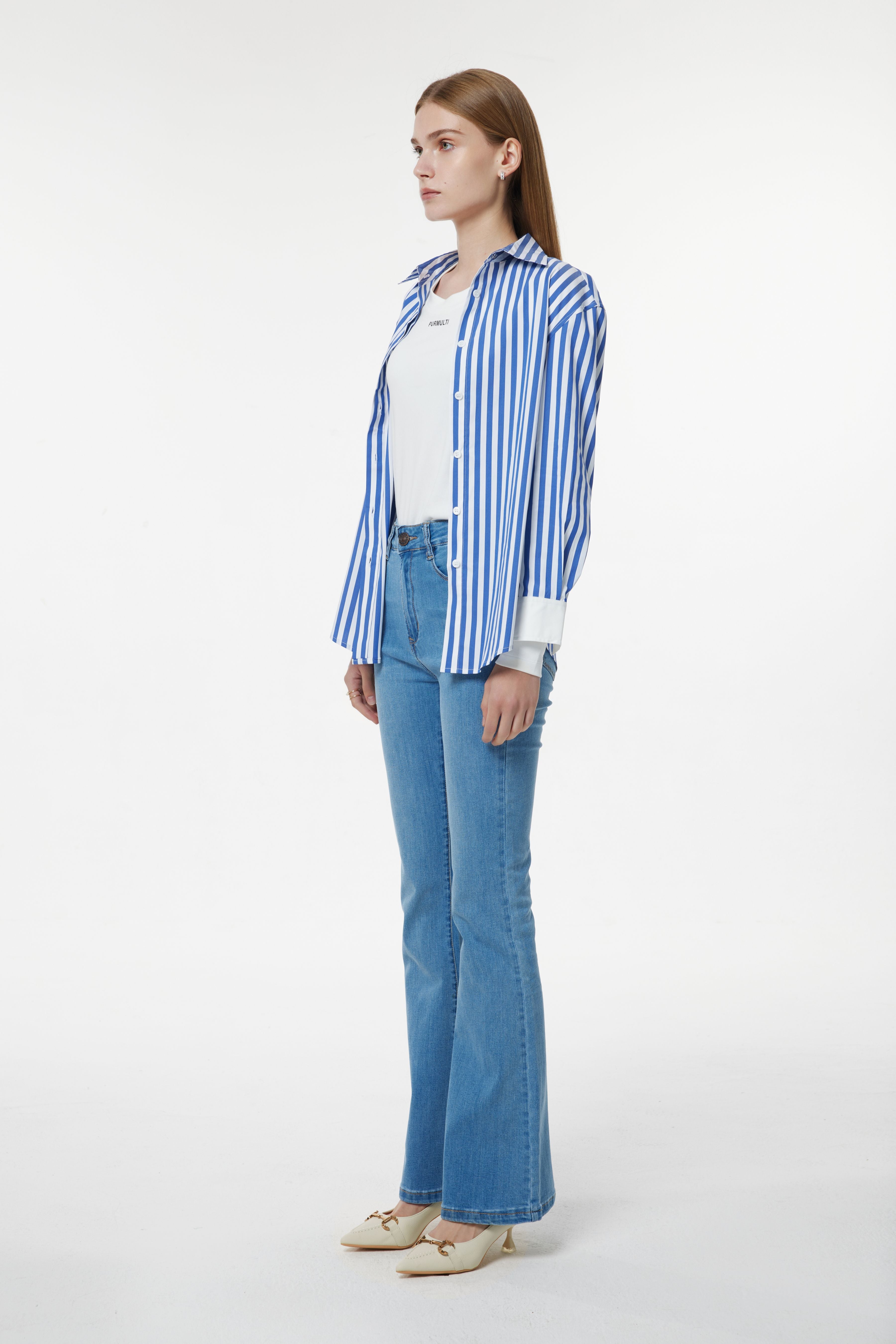 PM SKY BLUE STRIPED SHIRT