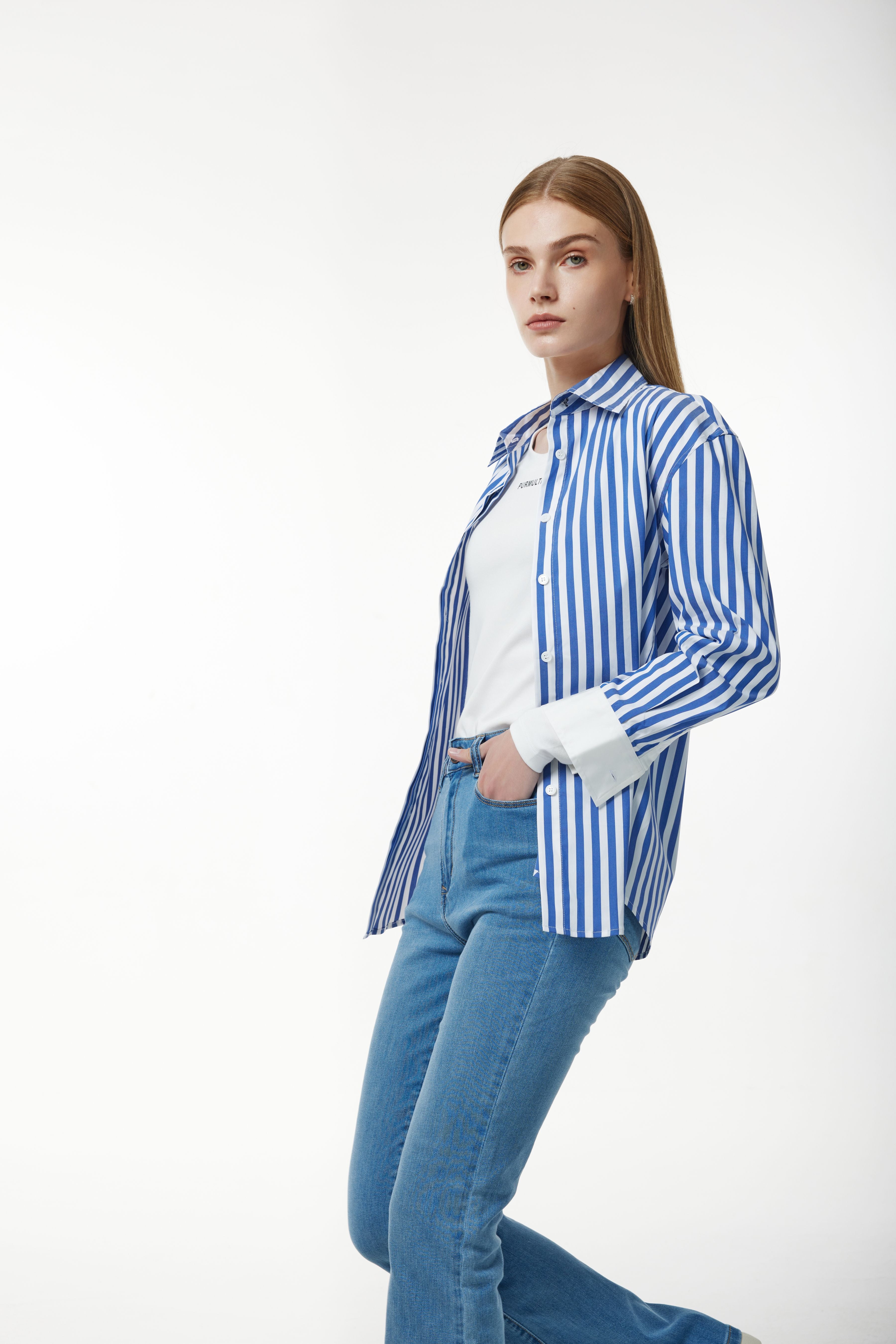 PM SKY BLUE STRIPED SHIRT