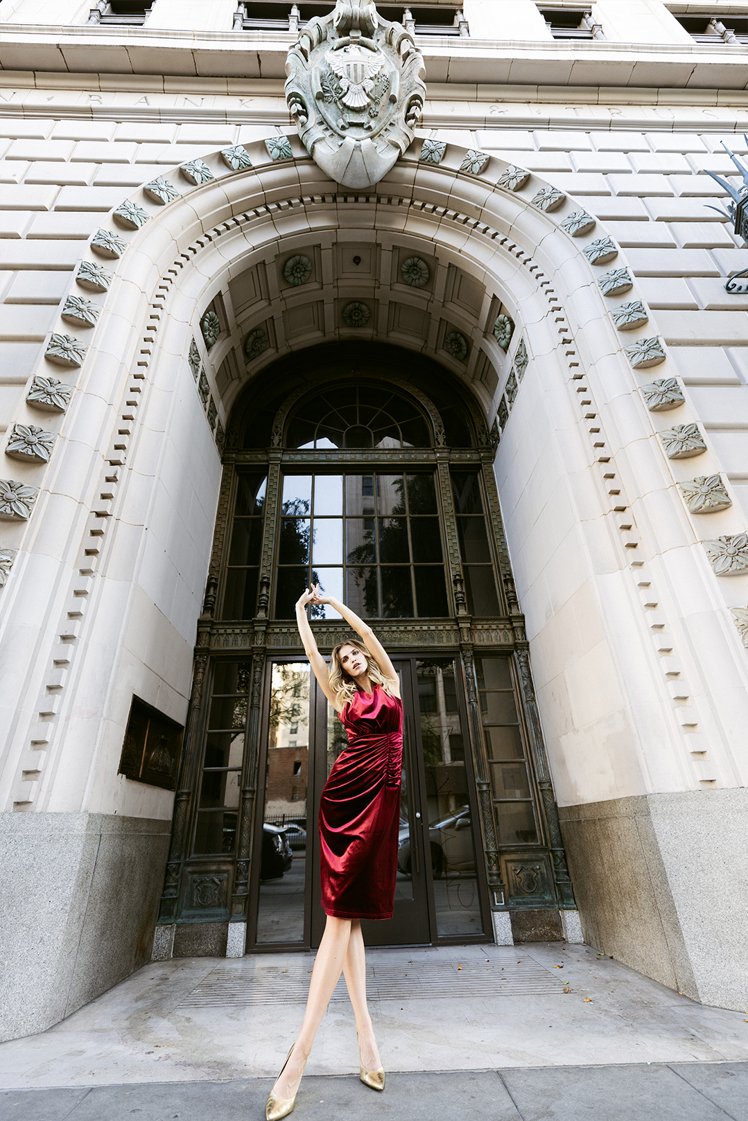 SKIRT VELVET WINE RED LUXURY