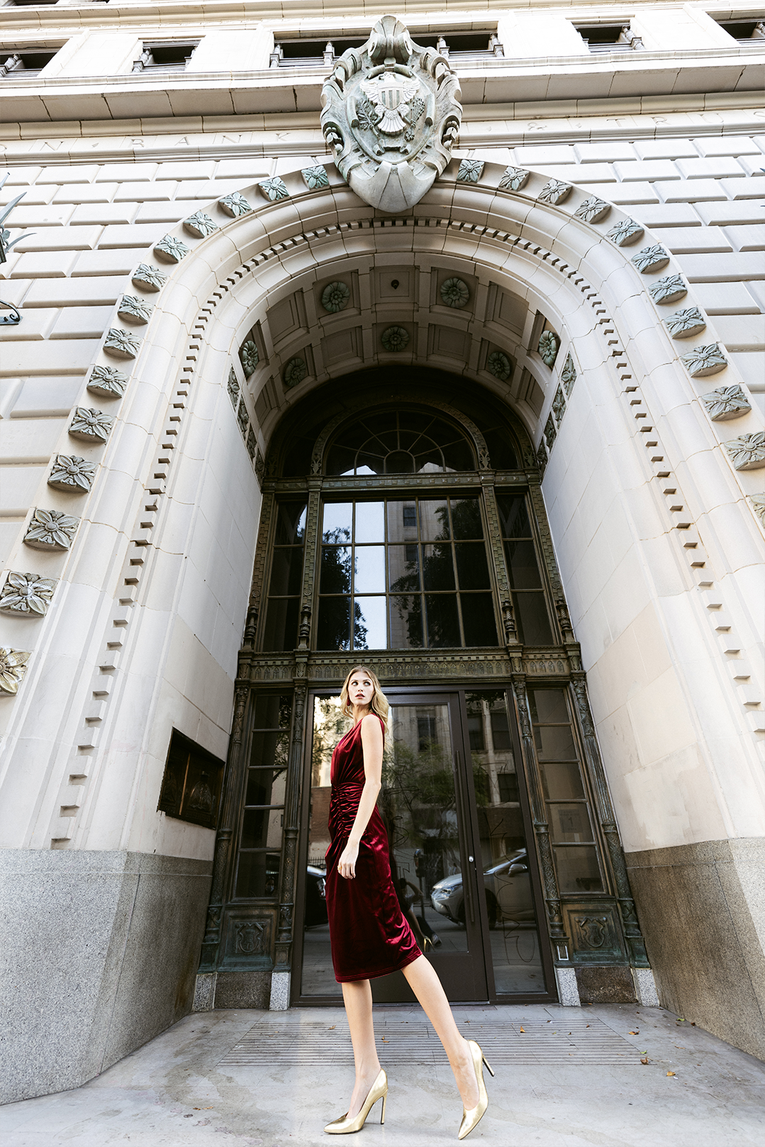 SKIRT VELVET WINE RED LUXURY