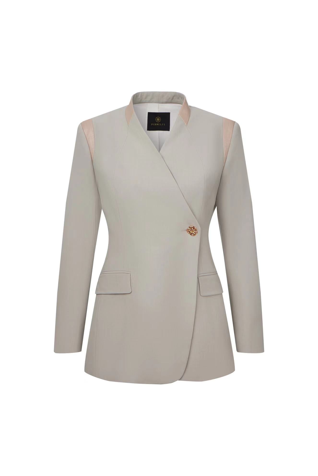 SUIT SHORTS COAT CREAM-COLOURED